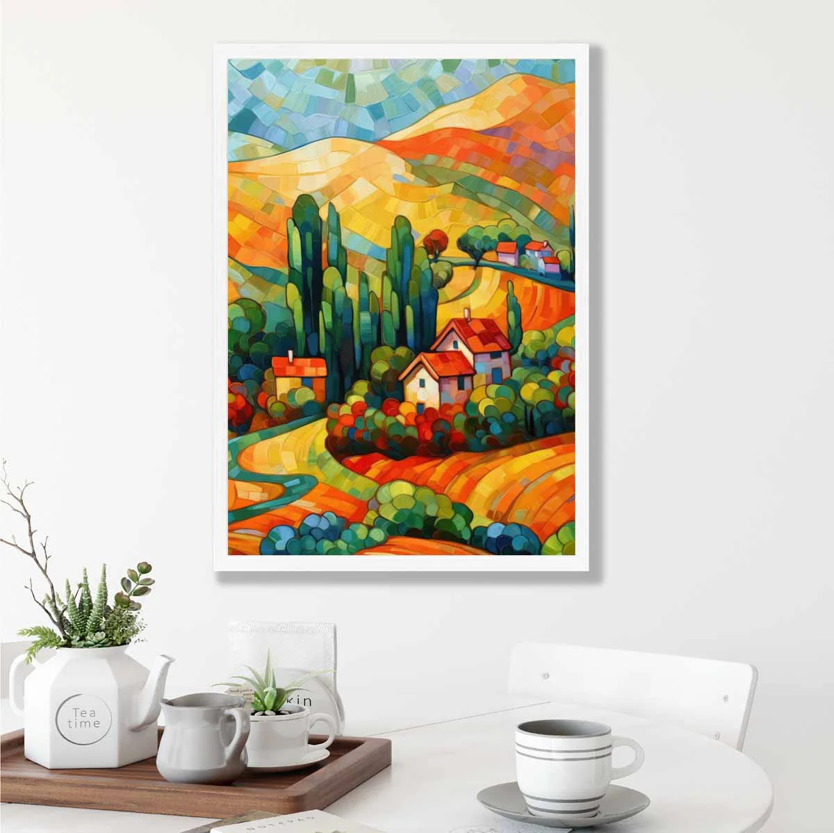 Värikäs Abstrakti Taideprintti Maisemalla - Image 5