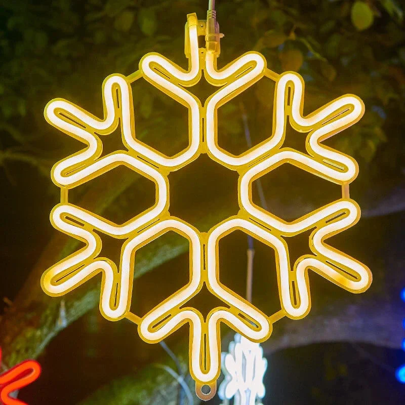 Vedenpitävät LED-lumihiutalevalot Talvikoristeisiin
