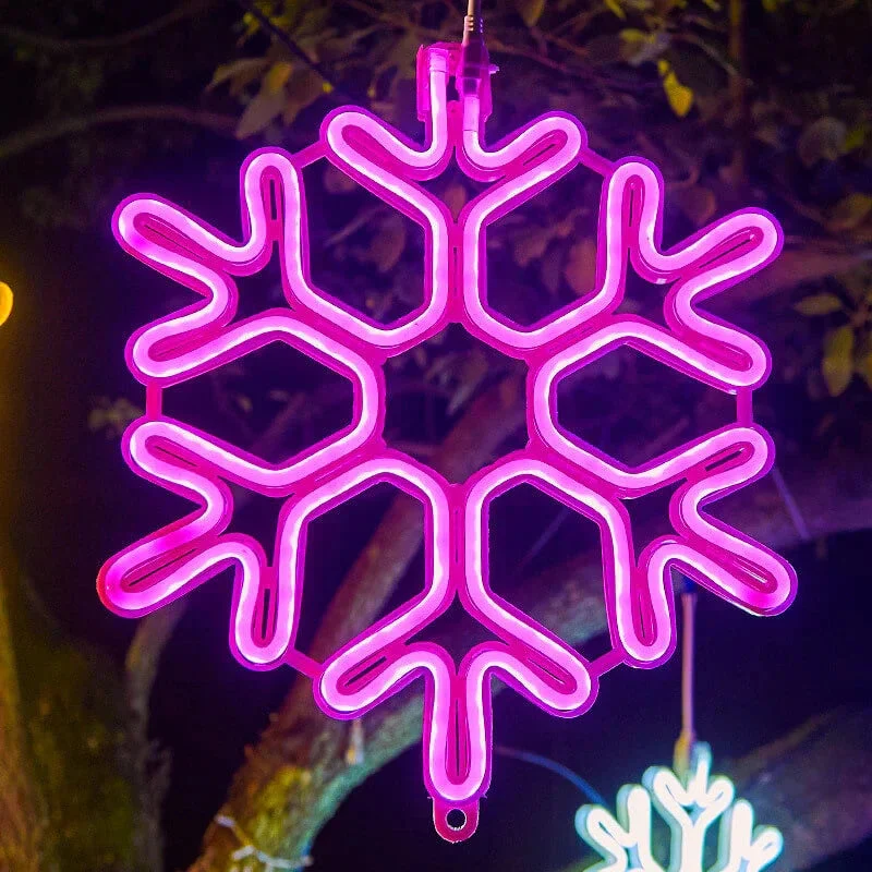 Vedenpitävät LED-lumihiutalevalot Talvikoristeisiin - Image 9