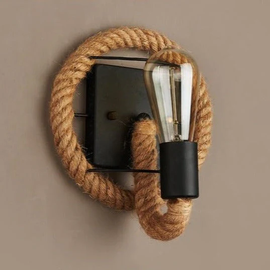 Vintage Seinälampetti Köydellä - Image 6