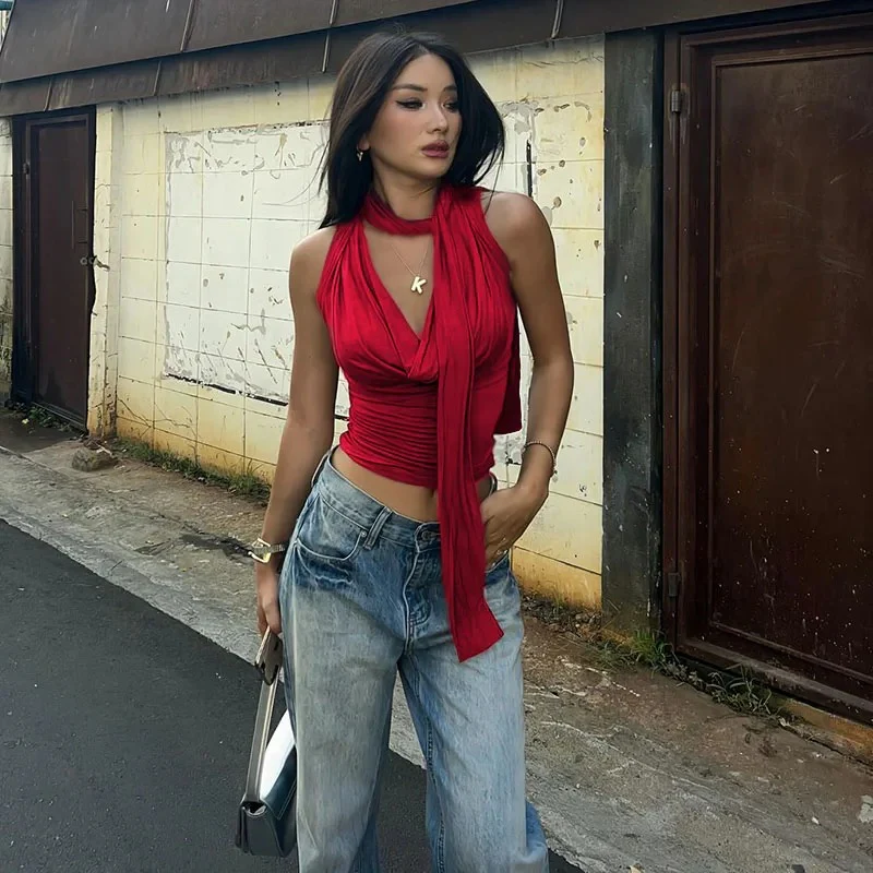Naisten Bandage Slim Fit Tank Top - Image 5
