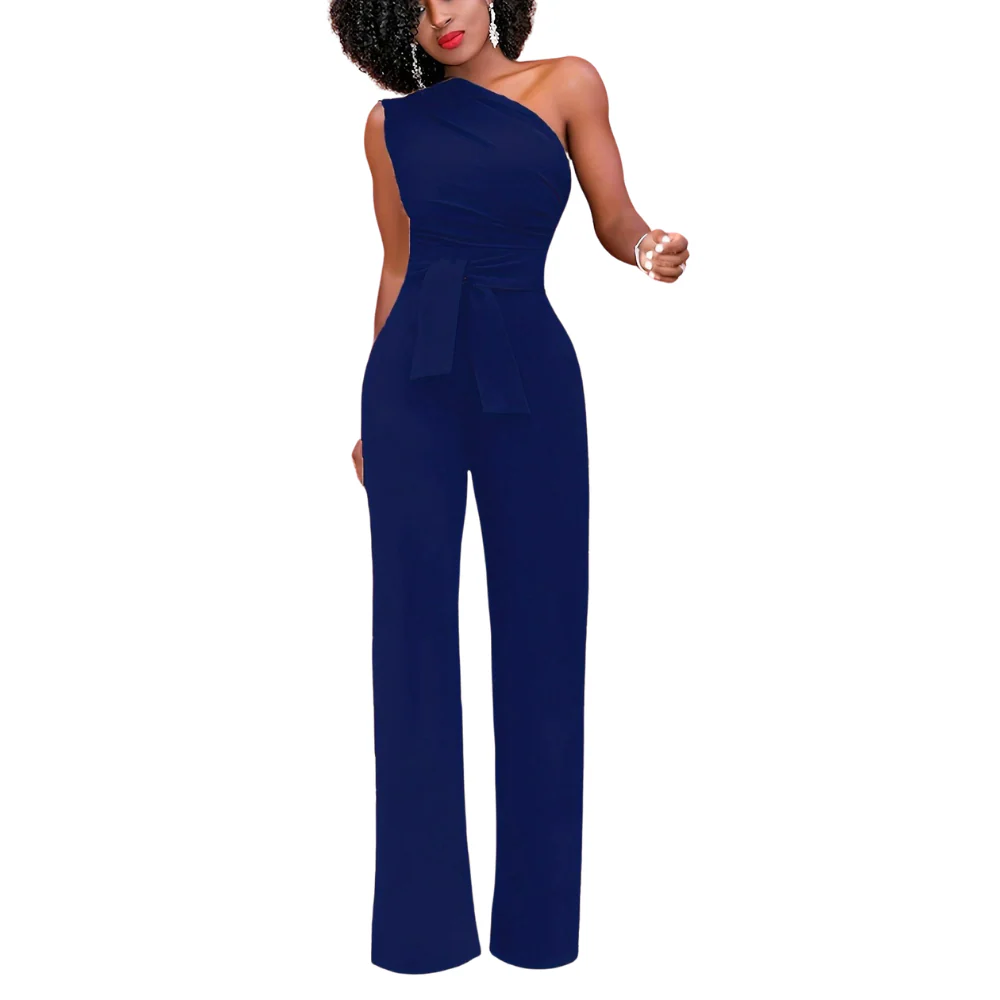 Yksi olkapää Bodycon Jumpsuit - Image 6